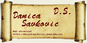 Danica Savković vizit kartica